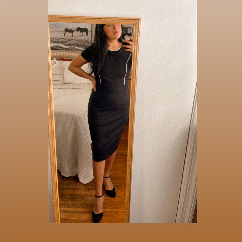 Boden Black Midi Dress